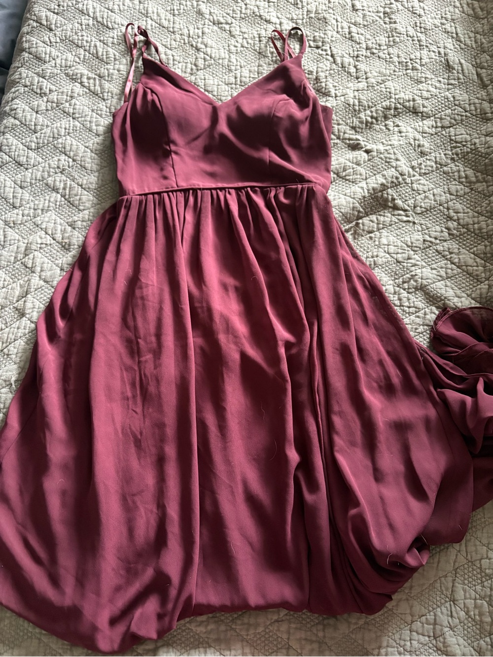 Windsor Burgundy Maxi Dress with Slit- Size 5/ Small